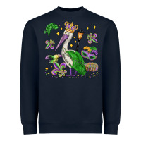 Navy mardi gras pelican Heavyweight Sweatshirt - MaliasSmallBusiness