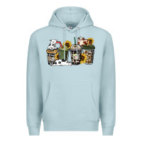 Blue Mist Cowhide coffee cups Premium Hoodie - HowdyJamesFarm
