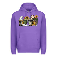 Purple Cowhide coffee cups Premium Hoodie - HowdyJamesFarm