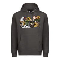 Smoke Cowhide coffee cups Premium Hoodie - HowdyJamesFarm