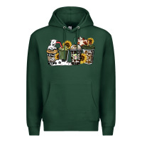 Sports Green Cowhide coffee cups Premium Hoodie - HowdyJamesFarm