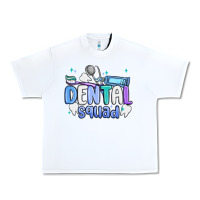 White dental squad Urban Heavy Tee - MaliasSmallBusiness