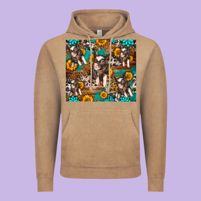 Western Pigs Vintage Hoodie Designed By Lillyallendesigns