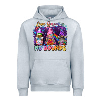 Heather Grey love gnomies no brounds pride Urban Hoodie - FaDigitalArtStudio