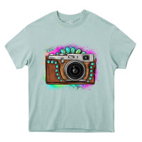 Arona tie dye gemstone vintage camera Heavy Core Tee - FaDigitalArtStudio