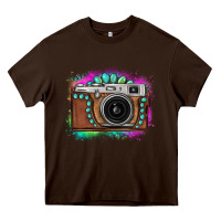 Tie Dye Gemstone Vintage Camera Heavy Core Tee | Teevron