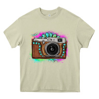 Mossy tie dye gemstone vintage camera Heavy Core Tee - FaDigitalArtStudio