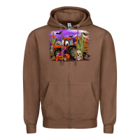 Chestnut Halloween tractor Zipper Hoodie - RanaPortraitStore
