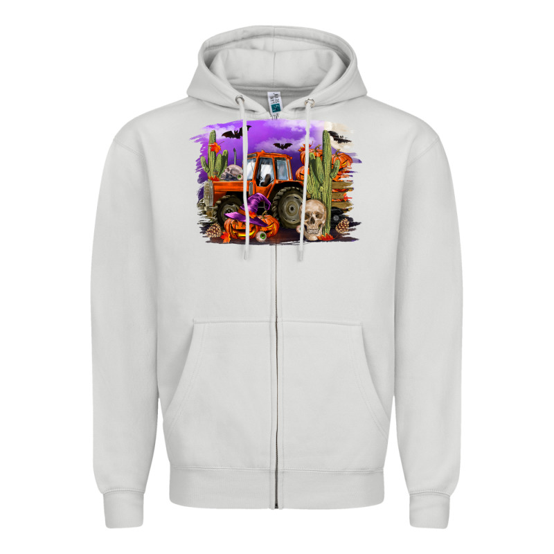 Halloween Tractor Zipper Hoodie by RanaPortraitStore | Teevron