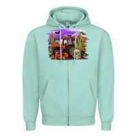Seafoam Halloween tractor Zipper Hoodie - RanaPortraitStore