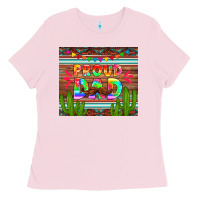 Bubblegum Pink proud dad tumbler Ladies Tee - HRA Design Shop