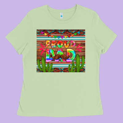 Proud Dad Tumbler Ladies Tee Designed By Hra Design Shop