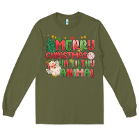 Army Green merry christmas ya filthy animal Long Sleeve Tee - MaliasSmallBusiness