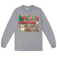 Heather Grey merry christmas ya filthy animal Long Sleeve Tee - MaliasSmallBusiness