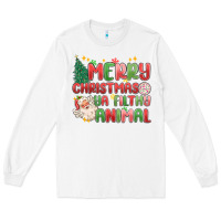 White merry christmas ya filthy animal Long Sleeve Tee - MaliasSmallBusiness