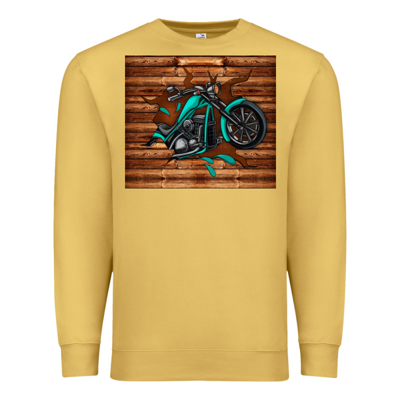 Woodgrain Motorcycle Premium Sweatshirt by TumblerDesignByShophia | Teevron