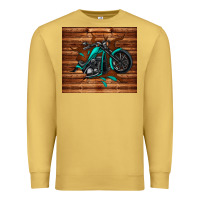 Antique Gold woodgrain motorcycle Premium Sweatshirt - TumblerDesignByShophia