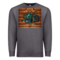 Charcoal Heather woodgrain motorcycle Premium Sweatshirt - TumblerDesignByShophia
