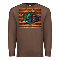 Chestnut woodgrain motorcycle Premium Sweatshirt - TumblerDesignByShophia