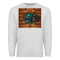 Dove Grey woodgrain motorcycle Premium Sweatshirt - TumblerDesignByShophia