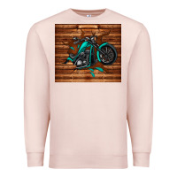 Pale Pink woodgrain motorcycle Premium Sweatshirt - TumblerDesignByShophia