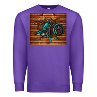 Purple woodgrain motorcycle Premium Sweatshirt - TumblerDesignByShophia