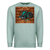 Seafoam woodgrain motorcycle Premium Sweatshirt - TumblerDesignByShophia