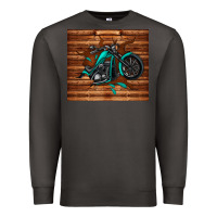 Smoke woodgrain motorcycle Premium Sweatshirt - TumblerDesignByShophia