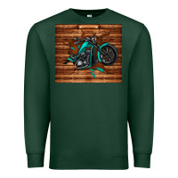 Sports Green woodgrain motorcycle Premium Sweatshirt - TumblerDesignByShophia