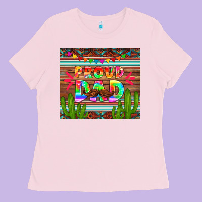 Proud Dad Tumbler Ladies Tee Designed By Hra Design Shop
