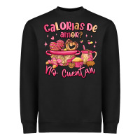 Black calorias de amor no cuentan mexican valentines day Heavyweight Sweatshirt - MaliasSmallBusiness