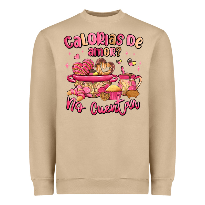 Calorias De Amor No Cuentan Mexican Valentines Day Heavyweight Sweatshirt by MaliasSmallBusiness | Teevron