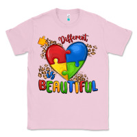 Bubblegum Pink different is beautiful autism Classic Tee - MaliasSmallBusiness