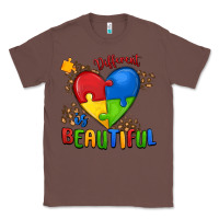 Chestnut different is beautiful autism Classic Tee - MaliasSmallBusiness