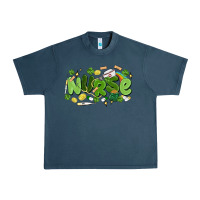 Midnight Navy st.patrick's day nurse Urban Heavy Tee - MaliasSmallBusiness