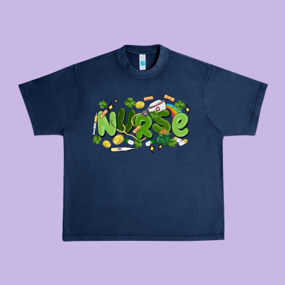 St.patrick's Day Nurse Urban Heavy Tee Designed By Maliassmallbusiness