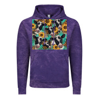 Cloud Purple western leopard sunflower black and white  cow Vintage Hoodie - BarkalooDesign