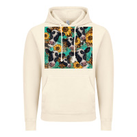 Vintage Artic western leopard sunflower black and white  cow Vintage Hoodie - BarkalooDesign