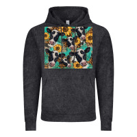 Western Leopard Sunflower Black And White  Cow Vintage Hoodie | Teevron