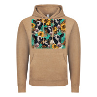 Vintage Coffee western leopard sunflower black and white  cow Vintage Hoodie - BarkalooDesign