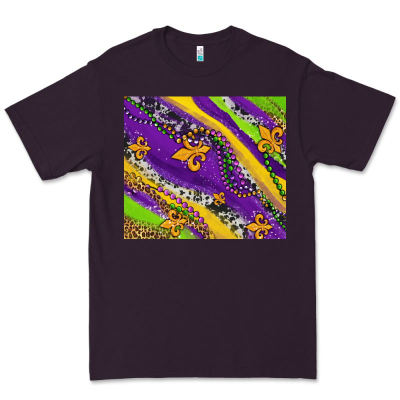 Mardi Gras Fleur Delis Leopard And Cowhide Premium Tee by AdoDesignShop | Teevron