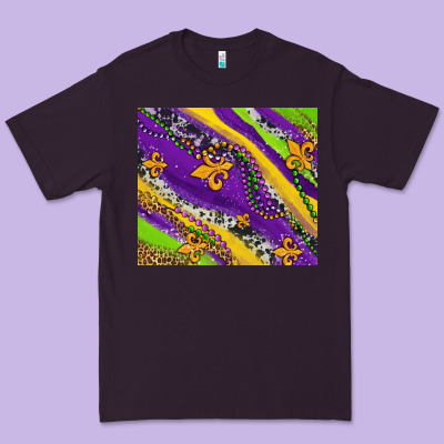 Mardi Gras Fleur Delis Leopard And Cowhide Premium Tee Designed By Adodesignshop