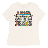 Bone raised on sweet and tea jesus Ladies Tee - CowhideDigitalArt