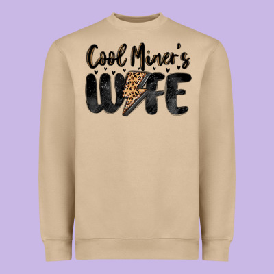 Cool Miner S Wife Heavyweight Sweatshirt Designed By Maliassmallbusiness