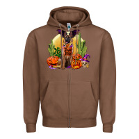 Chestnut Halloween german shepherd Zipper Hoodie - RanaPortraitStore