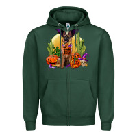 Sports Green Halloween german shepherd Zipper Hoodie - RanaPortraitStore
