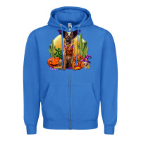 True Royal Halloween german shepherd Zipper Hoodie - RanaPortraitStore