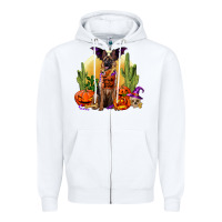 White Halloween german shepherd Zipper Hoodie - RanaPortraitStore