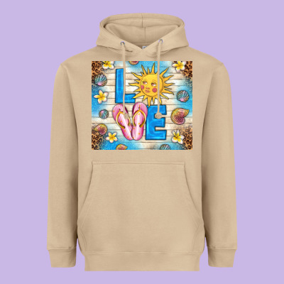 Summer Love Heavyweight Hoodie Designed By Tumblerdesignbyshophia