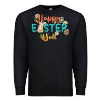 Black Happy Easter y'all Easter Day Premium Sweatshirt - HowdyJamesFarm
